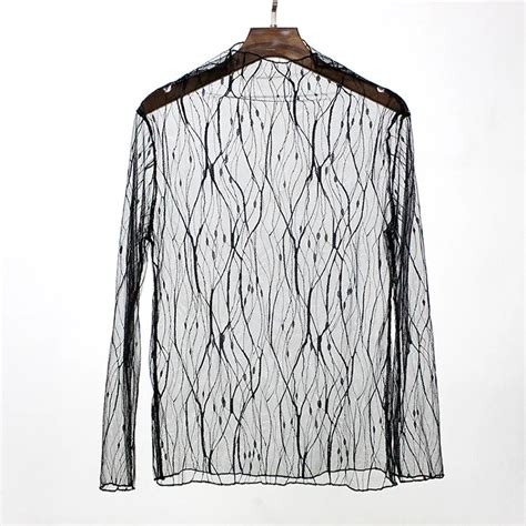 Spring Summer Women Lace Blouses Shirt Women Tops Sexy Mesh Blouses See