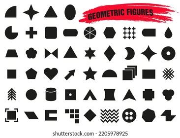 Vector Basic Shape Collection Your Design Stock Vector Royalty Free