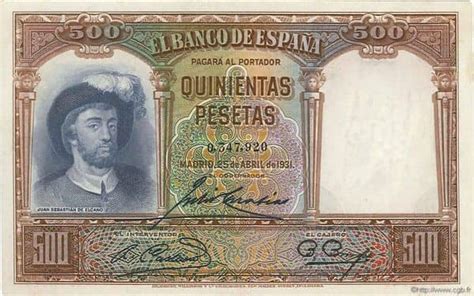 Billete Pesetas Juan Sebasti N Elcano Espa A Foronum