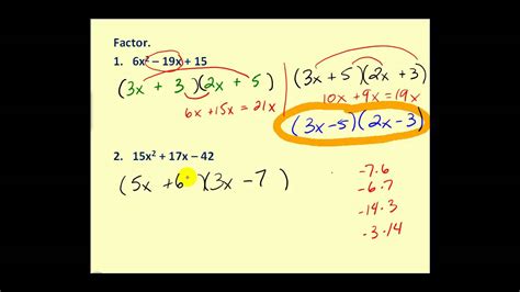 Factoring Trinomials Trial And Error And Grouping Youtube