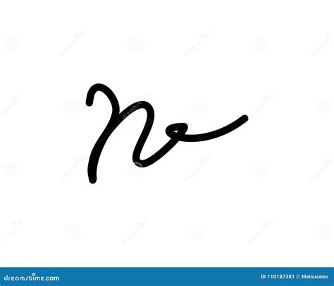 Logotipo De La Firma De La Letra De N Ilustraci N Del Vector