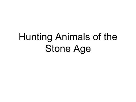 (PDF) Hunting Animals of the Stone Age - Mrs. West, Saint …...The Stone ...