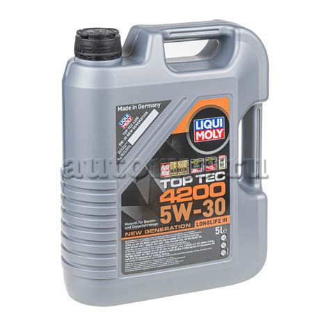 Масло моторное LIQUI MOLY Top Tec 4200 5W 30 синтетическое 5 л 8973