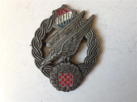 INSIGNE MILITAIRE Croatie Brevet Parachutiste 2 Modele Para Wings Jump