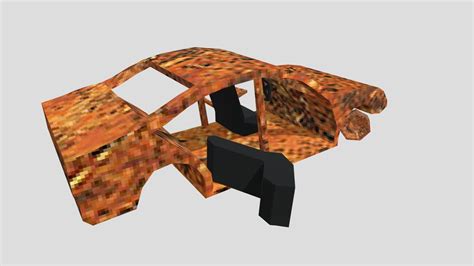 Burnt Car In Ps1 Graphics Style 3d Model By Peter Androsov Nervous