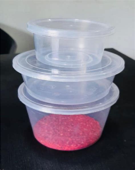 Plain Transparent Round Plastic Container Packaging Type Box