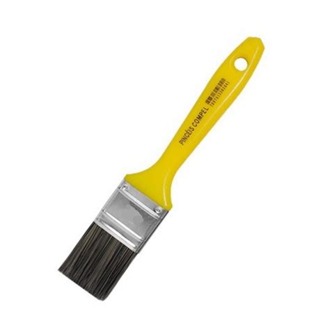 Pincel Trincha Cerda Gris Cabo Amarelo 1 1 2 38 Mm COMPEL