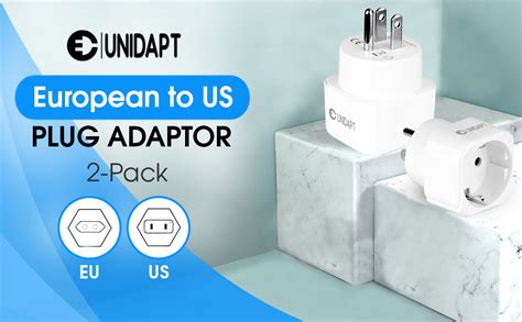 Amazon Pack Europe To Us Plug Adapter Unidapt Eu To Us Plug