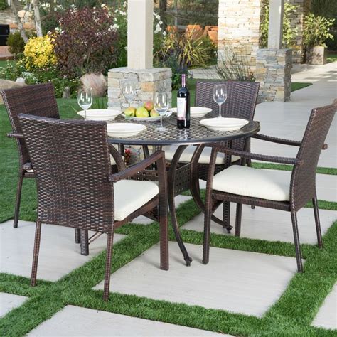 Bay Isle Home Amare Outdoor 5 Piece Dining Set