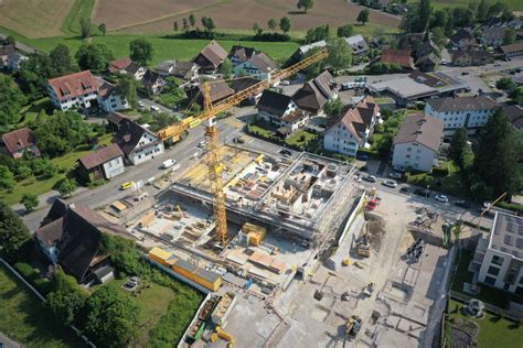 Baustelle Postareal Obfelden Baufeld F Leuthard Ag