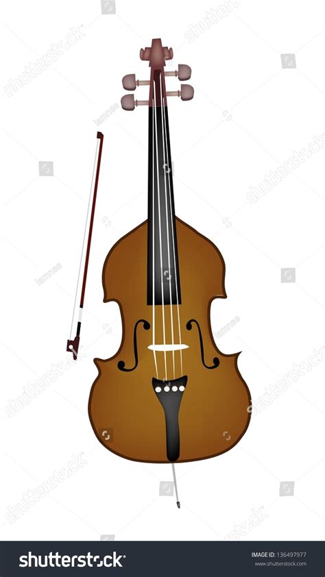 Music Instrument Illustration Beautiful Double Bass Stock Vector Royalty Free 136497977