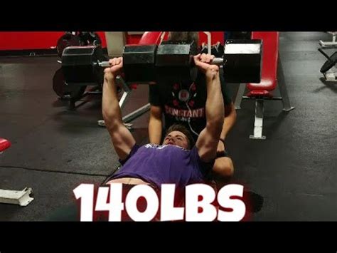 Teen Lbs Dumbbell Press At Lbs Insane Youtube