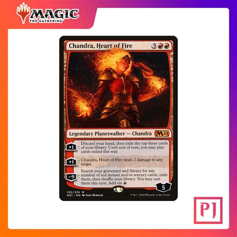 MTG Chandra Heart Of Fire M21 RED RARE NORMAL ENG Magic