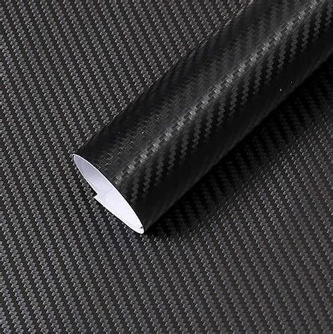 Cvanu X D Black Carbon Fiber Vinyl Car Wrap Sheet Roll Film