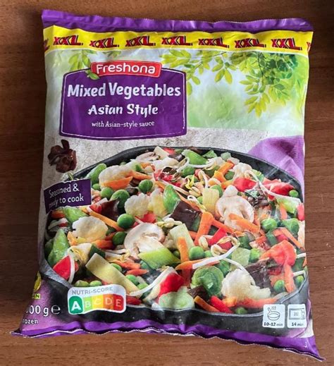 Mixed vegetables Asian style Freshona kalorie kJ i wartości odżywcze