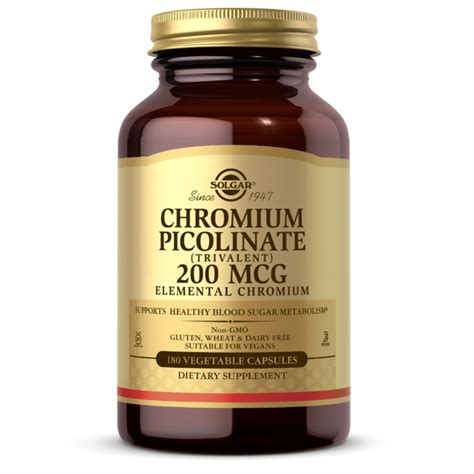 Solgar Chromium Picolinate Mcg Tabs Bwell Pharmacy