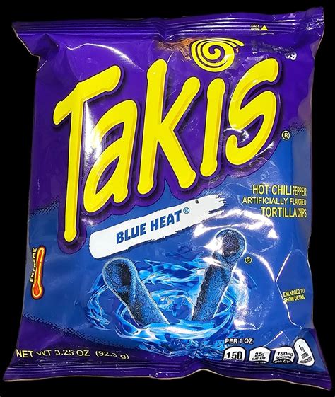 Takis Blue Heat Rolled Tortilla Chips Hot Chili Pepper X G Bbe