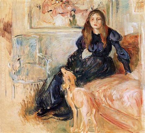 Berthe Morisot French Impressionist Painter 1841 1895 Julie Manet And Her Greyhound Laertes