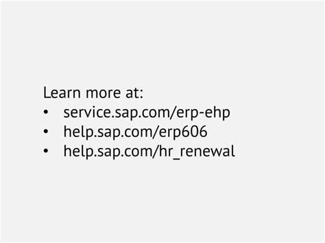 Sap Hcm Ehp6 And Hr Renewal Overview