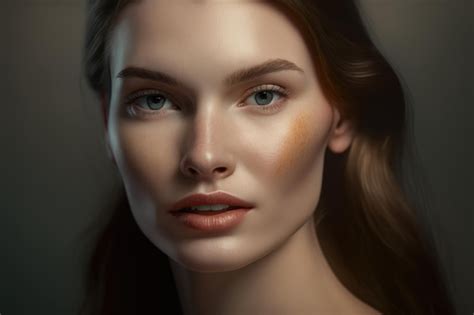 Premium Ai Image Portrait Of A Woman With Striking And Unique