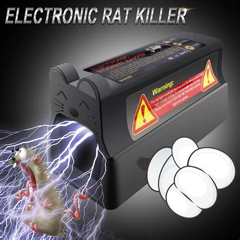 Label KINGDOM Electric Rat Trap Humane Rat Zapper Clean Large Mouse Traps High Voltage Rodent ...