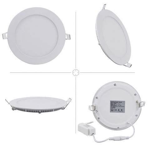 2pcs Led Recessed Ceiling Flat Panel Down Light Ultraslim 3w 6w 12w 15w