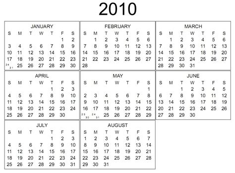 2010 Calendar Yangah Solen