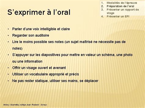 Comment Bien Présenter Son Oral De Brevet AUTOMASITES