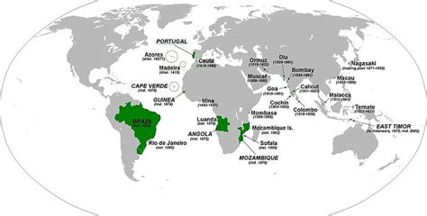 Map of all territories of the Portuguese Empire (1419–1999) : europe