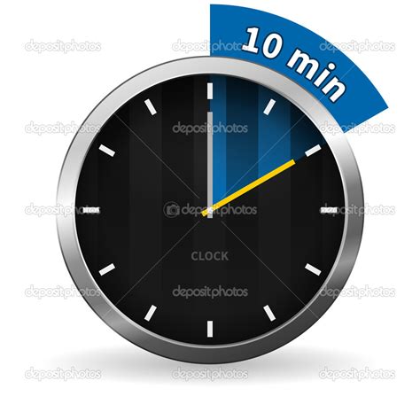 Clock 10 Minutes To Go Stock Vector Image By ©zager 13773201