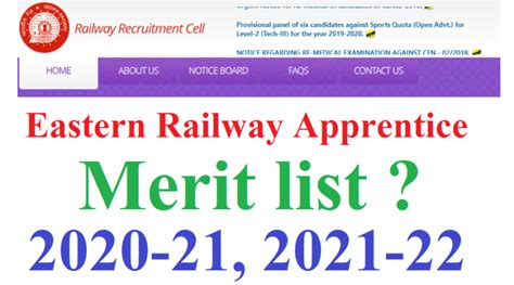 Eastern Railway Kolkata Apprentice Merit List Anil