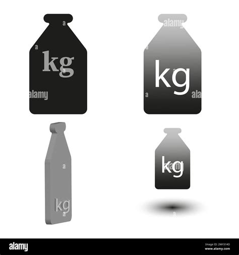 Weight Icons Kilogram Measurement Weights Set In Different Styles Vector Illustration Eps 10