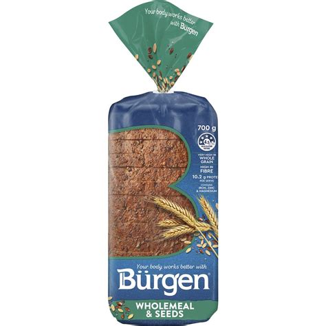 Burgen Wholemeal Seeds Low Gi Sliced Bread Loaf 700g Woolworths