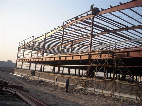 Colour Cladding Ready Made Steel Structure Factory Workshop Plan