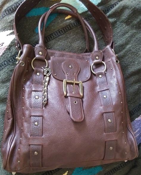 Betsey Johnson Brown Leather Bag Large Gem