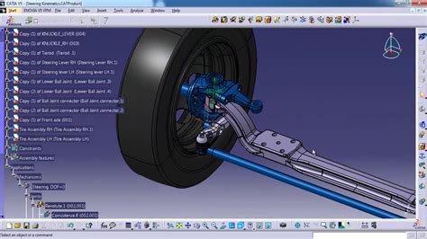 Catia V5 Kinematics Steering Mechanism Recirculating Ball Steering