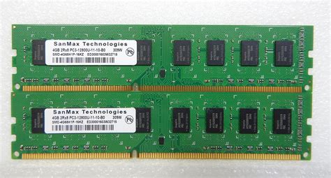 Yahooオークション Sanmax Ddr3 1600 Pc3 12800u 4gb×2枚 計8gb