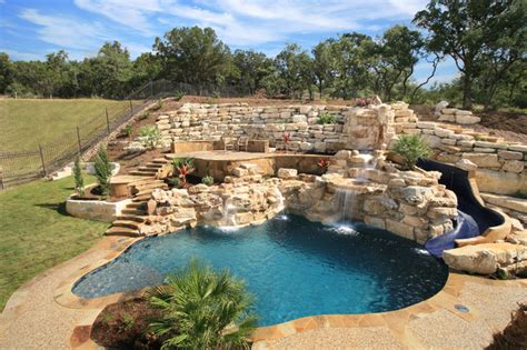 Dominion Double Decker Contemporary Pool Austin By Fossil Creek