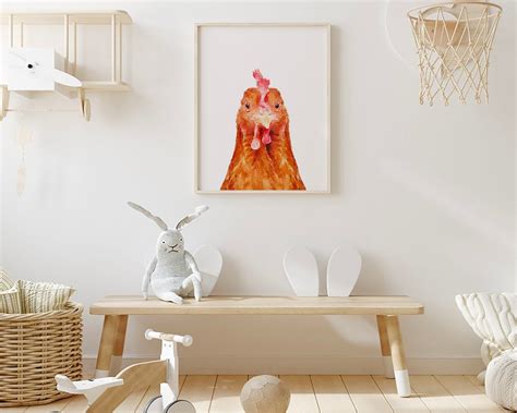 Chicken wall art farmhouse printable art country decor | Etsy