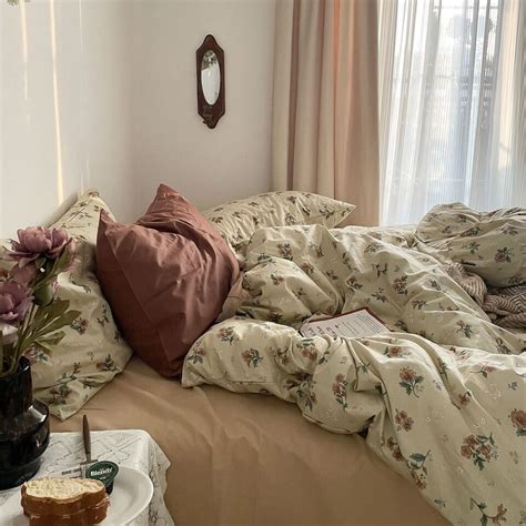 Vintage Floral Print Bedding Set Quilt Cover Bed Sheet Pillowcases Home