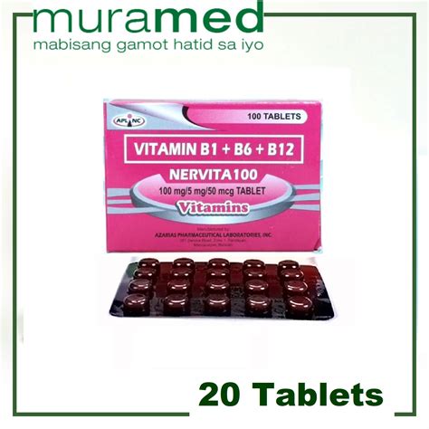 Vitamin B Complex Nervita 100 Tablet 20s Lazada Ph