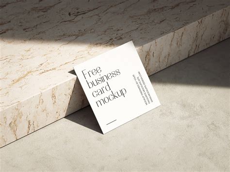 Free Shadow Square Business Card Mockup Psd Set Good Mockups