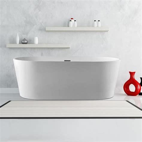 60-inch BT-03 Modern Freestanding Bathtub (Acrylic) - Fusion Home