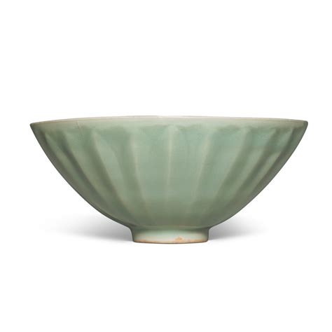 A Longquan Celadon Glazed Lotus Bowl Southern Song Dynasty