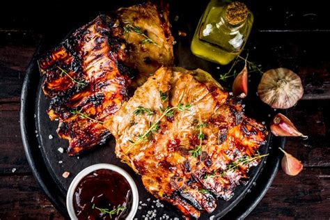 Grilled Bbq Pork Ribs Stock Image Image Of Barbecue 135217519