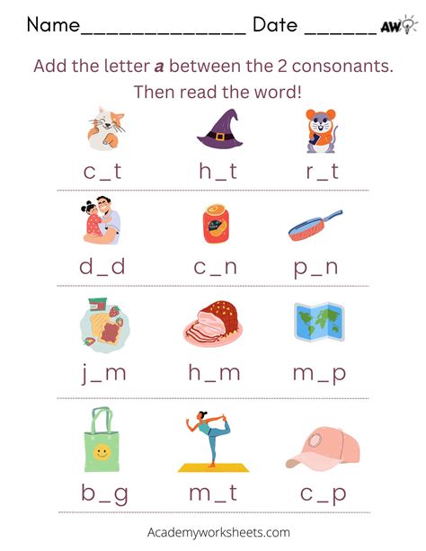 Short A Phonics Worksheets CVC Academy Worksheets