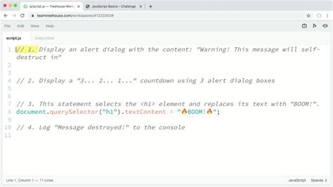 Javascript Practice Challenge How To Javascript Basics Treehouse