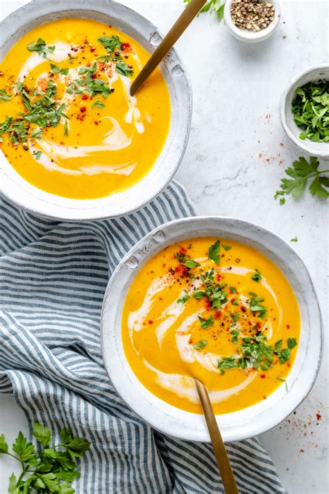 Easy Roasted Carrot Ginger Soup Jessica In The Kitchen