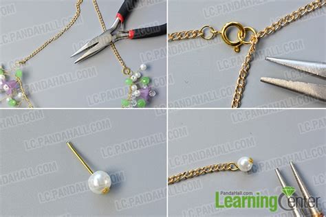 Pandahall Tutorial On How To Make A Fresh Wire Wrapped Beaded Flower Necklace