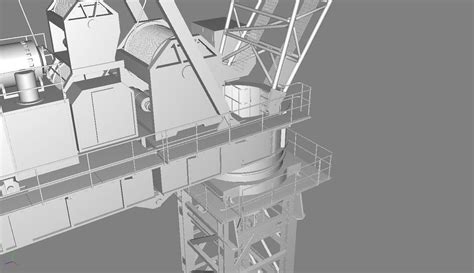 Luffing Jib Tower Crane 3D Model CGTrader